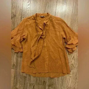 Women’s Joy Joy Large Rust Blouse Boutique VGUC